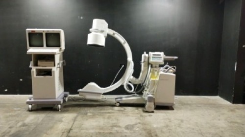 OEC SERIES 9800 NEURO VAS C-ARM SYSTEM WITH 12 INCH II TO INCLUDE DUAL MONITOR WORKSTATION WITH HAND CONTROL & FOOTSWITCH (SERIAL# 82-0301) (DOM: 2/2000)