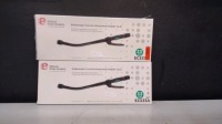 LOT OF 2 ETHICON ENDO-SURGERY ENDOSCOPIC CURVED INTRALUMINAL STAPLER (ILS) REF(ECS33A) EXP 07-31-25 28 TITANIUM ADJUSTABLE HEIGHT STAPLES DIMENSIONS BEFORE CLOSURE: 4.0MM X5.5MM