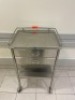 PEDIGO MOBILE PREP TABLE, 2-DRAWER, 1-SHELF