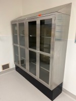 STAINLESS STEEL CABINET, DOUBLE-GLASS DOOR, QTY 2