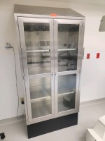 STAINLESS STEEL CABINET, DOUBLE-GLASS DOOR