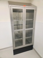 STAINLESS STEEL CABINET, DOUBLE-GLASS DOOR