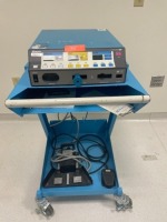 VALLEYLAB FORCE FX ELECTROSURGICAL UNIT ON CART W/ E6008 FOOTSWITCH, E6009 BIPOLAR FOOTSWITCH