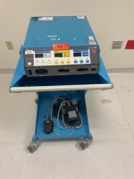 VALLEYLAB FORCE FX ELECTROSURGICAL UNIT ON CART W/ E6008 FOOTSWITCH, E6009 BIPOLAR FOOTSWITCH