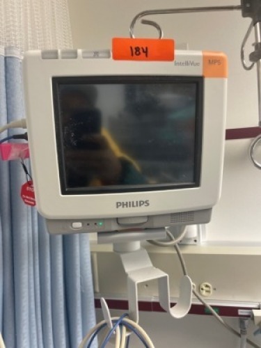 PHILLIPS MP5 PATIENT MONITOR ON ROLLING STAND