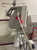 PHILLIPS MP5 PATIENT MONITOR ON ROLLING STAND