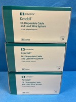 LOT OF 30 (10 PER BOX) COVIDIEN (REF: 33105) KENDALL DL DISPOSABLE CABLE AND LEAD WIRE SYSTEM 5 LEAD, ADAPTER REQUIRED