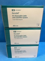 LOT OF 30 (10 PER BOX) COVIDIEN (REF: 33105) KENDALL DL DISPOSABLE CABLE AND LEAD WIRE SYSTEM 5 LEAD, ADAPTER REQUIRED