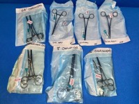 LOT OF OSCHNER FORCEPS, CVD KELLYS, KOCHELS FORCEPS