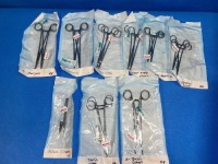 LOT OF GEMINI CLAMPS, RIGHT ANGLE CLAMPS, MONIYANS CLAMPS, TONSIL CLAMPS