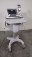 GE MAC 5500 ECG/EKG MACHINE WITH ACQUISITION MODULE (CAM-14) ON ROLLING CART