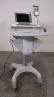 GE MAC 5500 ECG/EKG MACHINE WITH ACQUISITION MODULE (CAM-14) ON ROLLING CART