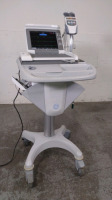 GE MAC 5500 ECG/EKG MACHINE WITH ACQUISITION MODULE (CAM-14) ON ROLLING CART