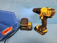 DEWALT DCD780 CORDLESS DRILL DRIVER, 1/2" (13MM) W/ DEWALT DCB107 CHARGING STATION, BATTERIES