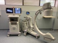 GE OEC 9900 ELITE 12" C-ARM (DOM 04/14, SN E2-4100) WITH VAS 8 WORKSTATION