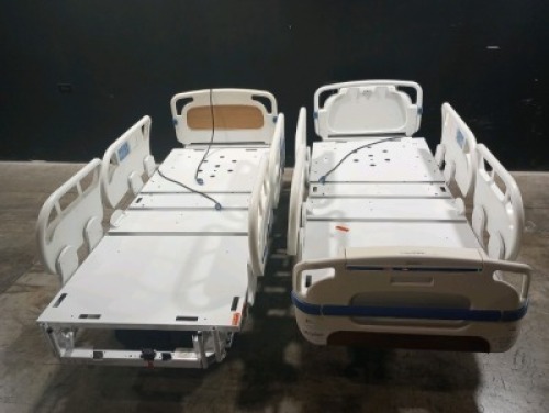 LOT OF STRYKER SECURE 3002 S3 HOSPITAL BEDS WITH HEAD & FOOTBOARD (CHAPERONE WITH ZONE CONTROL, BED EXIT, SCALE) (IBED AWARENESS)