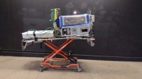 AIRBORNE LIFE SUPPORT SYSTEMS VOYAGER INFANT INCUBATOR ON FERNO PROFLEXX TRANSPORTER STRETCHER