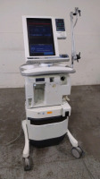 NELLCOR PURITAN BENNETT 840 VENTILATOR WITH COMPRESSOR ON ROLLING STAND (TC, BILEVEL, NEOMODE, VV+, PAV+, RM, TRENDING, LC)(SN 3512120407)