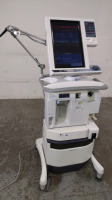 NELLCOR PURITAN BENNETT 840 VENTILATOR WITH COMPRESSOR ON ROLLING STAND (TC, BILEVEL, NEOMODE, VV+, PAV+, RM, TRENDING, LC)(SN 3512120548)