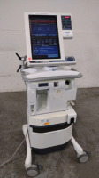 NELLCOR PURITAN BENNETT 840 VENTILATOR WITH COMPRESSOR ON ROLLING STAND (TC, BILEVEL, NEOMODE, VV+, PAV+, RM, TRENDING, LC)(SN 3512120447)