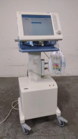 DRAGER EVITA XL VENTILATOR WITH COMPRESSOR ON ROLLING STAND (6.11 SW)(SN 8414900-19ARWH-0228)