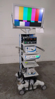 CONMED/LINVATEC IM4000 ENDOSCOPY SYSTEM TO INCLUDE: IM4000 CAMERA CONTROL UNIT, XENON LIGHT SOURCE, 10K ARTHROSCOPY PUMP, STORZ 26012 LAPAROFLATOR, SONY UP-55MD PRINTER, 32 INCH NDS HD RADIANCE MONITOR, TOWER