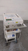 HP PAGEWRITER 300PI ECG/EKG MACHINE WITH PATIENT CABLES ON ROLLING CART