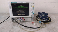 DATEX-OHMEDA CARDIOCAP 5 PATIENT MONITOR WITH CABLES (ECG, SPO2, BP)