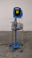 GE DINAMAP DPC400N VITAL SIGNS MONITOR WITH SPO2 CABLE ON ROLLING STAND