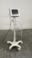 PHILIPS SURESIGNS VS3 VITAL SIGNS MONITOR WITH CABLES (SPO2, BP) ON ROLLING STAND