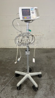 PHILIPS A1 VITAL SIGNS MONITOR WITH CABLES (SPO2, BP) ON ROLLING STAND