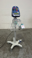 COLIN PRESS-MATE PRODIGY II 2240 VITAL SIGNS MONITOR ON ROLLING STAND