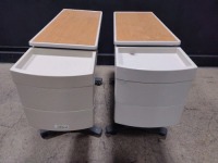 LOT OF HILL-ROM PATIENTMATE OVERBED TABLES