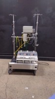 SARNS/3M MODULAR 8000 BLOOD PERFUSION SYSTEM WITH 3 ROLLER PUMPS, SAFETY & CARDIOPLEGIA MONITORS