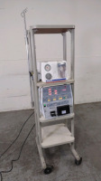 BUNNELL LIFE PULSE HIGH FREQUENCY VENTILATOR WITH OLYMPUS KV-6 SUCTION PUMP ON ROLLING STAND