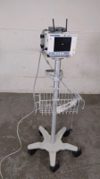 ORIDION MEDICAL MICROSTREAM CAPNOSTREAM 20P PATIENT MONITOR ON ROLLING STAND