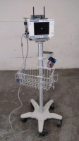 ORIDION MEDICAL MICROSTREAM CAPNOSTREAM 20P PATIENT MONITOR ON ROLLING STAND