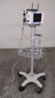 ORIDION MEDICAL MICROSTREAM CAPNOSTREAM 20P PATIENT MONITOR ON ROLLING STAND