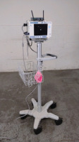 ORIDION MEDICAL MICROSTREAM CAPNOSTREAM 20P PATIENT MONITOR ON ROLLING STAND