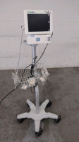 WELCH ALLYN PROPAQ 244 VITAL SIGNS MONITOR ON ROLLING STAND