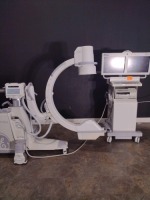 GE OEC 9800 C-ARM SYSTEM WITH 9 INCH II TO INCLUDE DUAL MONITOR WORKSTATION WITH HAND CONTROL