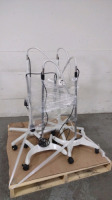 BURTON HALOGEN BRIGHT SPOT LOT OF EXAM LIGHTS ON ROLLING STANDS