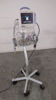 NIHON KOHDEN BSM-2304A/WS-231P PATIENT MONITOR WITH CABLES (ECG, SPO2, BP) ON ROLLING STAND