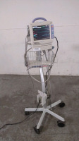 NIHON KOHDEN BSM-2304A/WS-231P PATIENT MONITOR WITH CABLES (ECG, SPO2, BP) ON ROLLING STAND