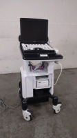 GE LOGIQ E PORTABLE ULTRASOUND SYSTEM WITH 1 PROBE (L4-12T) ON ROLLING CART (SN 5499361-3)