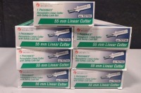 LOT OF 7 ETHICON ENDO-SURGERY TCT55 RELOADABLE LINEAR CUTTER WITH SAFETY LOCK-OUT 55MM LINEAR CUTTER (6 BOXES EXP 03-31-2026, 1 BOX EXP 11-30-2025)