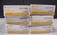 LOT OF 6 ETHICON ENDO-SURGERY TCD75 RELOADABLE LINEAR CUTTER WITH SAFETY LOCK-OUT 75MM LINEAR CUTTER EXP 2-28-2025