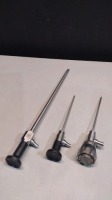 LOT OF (3) SMITH & NEPHEW 30 DEGREE RIGID SCOPES (REF# 72202087, 72202464, 72205149) (AUTOCLAVABLE)