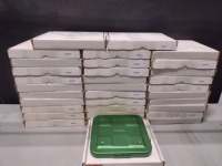 LOT OF 33 QUADLOCK LID, SECURITY, GREEN, HALF LENGTH; LOT NUMBER 3182097; PART NUMBER 50-8877; NEW