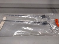 LOT OF 2 SYMMETRY FORCEPS, STRONG GRASPING, WITH RATCHET, INSULATED, TUNGSTEN CARBIDE, 5 MM, 370 MM; LOT NUMBER 30411; PART NUMBER 97-1028RC; NEW